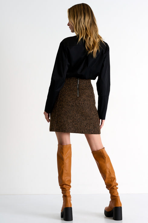 Shan Margot High waist wool skirt